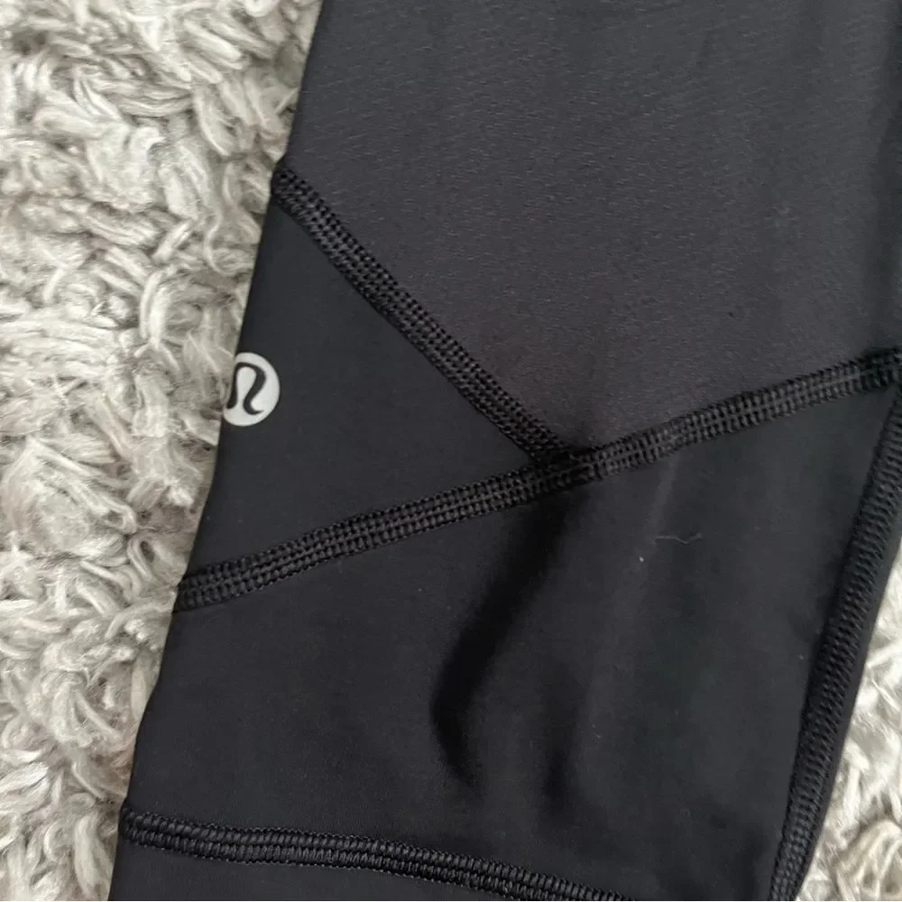 Lululemon black 21” leggings size 6